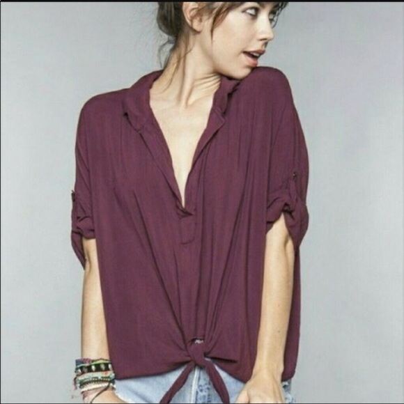Brandy Melville Tops - Brandy Melville tie front blouse